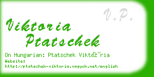 viktoria ptatschek business card